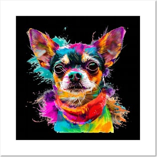 Chihuahua Colorfull Pop Art Design For Dog Onwer Posters and Art